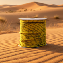 Load image into Gallery viewer, Goldenrod with Black Tracer Paracord (100 Meters)