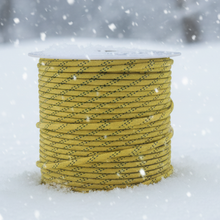 Load image into Gallery viewer, Goldenrod with Black Tracer Paracord (100 Meters)