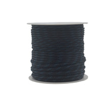 Load image into Gallery viewer, Black with Blue Tracer Paracord (100 Meters)