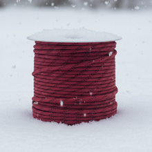 Load image into Gallery viewer, Red with Black Tracer Paracord (100 Meters)