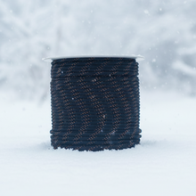 Load image into Gallery viewer, Black with Orange Tracer Paracord (100 Meters)