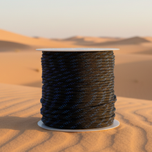 טען תמונה לתצוגת גלריה, מיתר צניחה שחור מנוקד כחול (100 מטר)
