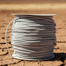 טען תמונה לתצוגת גלריה, חוט אלסטי עגול לבן 3.5 מ"מ (50 מטר)
